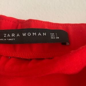 Red A-Line off the shoulder Zara Dress Large